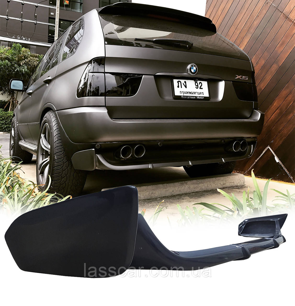 Накладка заднього бампера стиль IS Lasscar для Bmw X5 (E53) 1999-2006