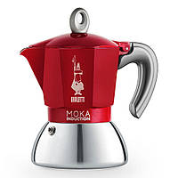 Гейзерная кофеварка Bialetti Moka Induction Red (4 чашки - 150 мл )