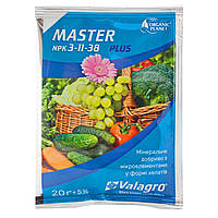 Добриво Master plus NPK 3.11.38 20 г Valagro