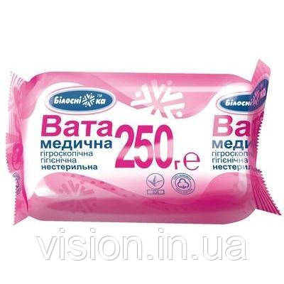 Вата медична "Білосніжка" рулон 250г гігієнічна нестерильна, фото 1