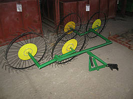 Граблі-ворошки «Сонечко» ГВР-4 (з кріпленням до трактора; 4-х колеса)