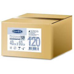 Пелюшки одноразові 40см х 60см 120 шт. компактні "Білосніжка"