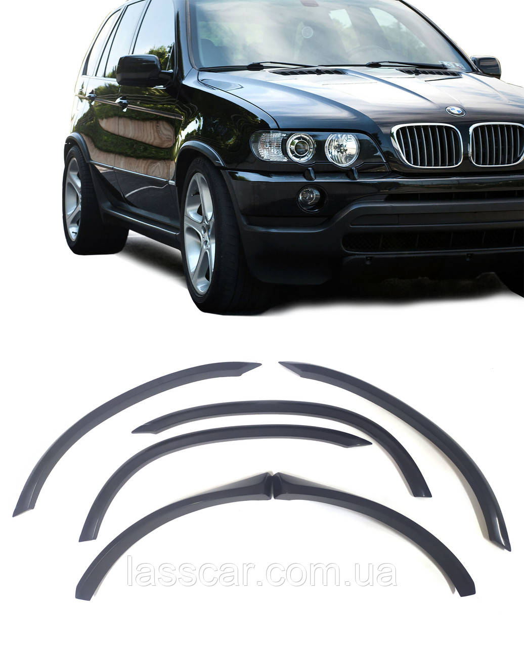 Розширювачі арок (накладки на арки) стиль IS для Бмв х5 Е53 BMW X5