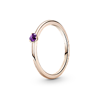 Срібна каблучка Pandora з пурпуровим камінцем 189259C06
