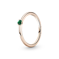 Срібна каблучка Pandora з зеленим камінцем 189259C05