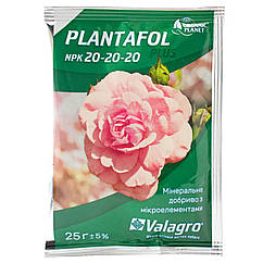 Добриво Plantafol plus NPK 20.20.20 25 г Valagro