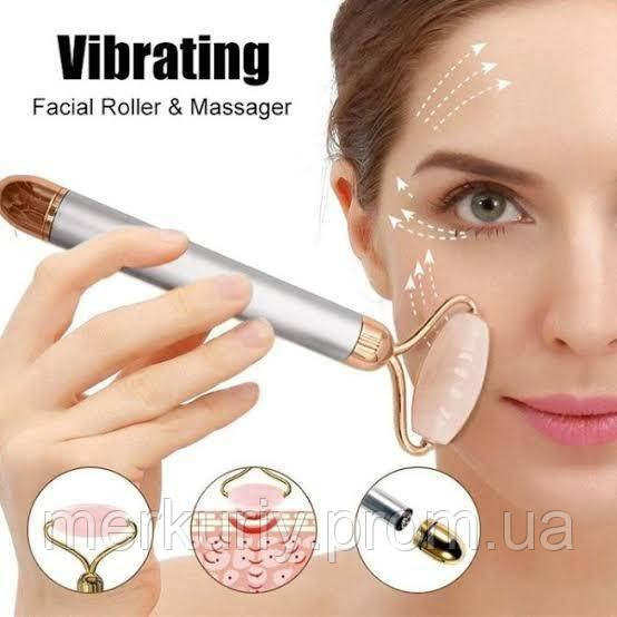 Електричний ролик масажер для обличчя Flawless Facial Roller | Вібромасажер Flawless contour Флаулесс контур