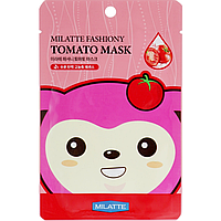 Осветляющая тканевая маска для лица с экстрактом томата Milatte Fashiony Tomato Mask Sheet 1 шт