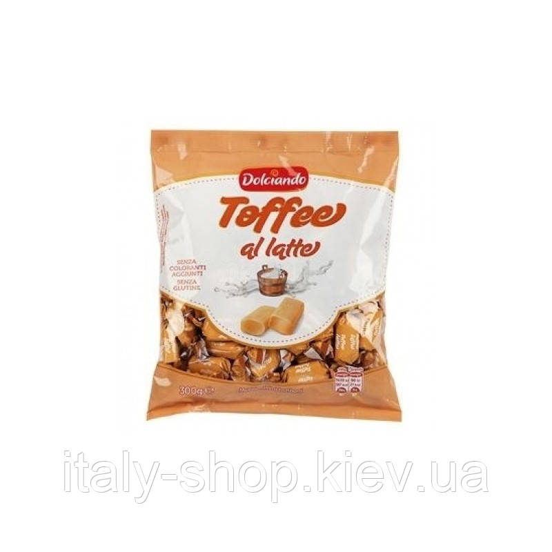 Цукерки Іриски Dolciando Toffee al Latte 300 g, Італія