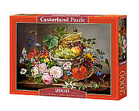 Пазл "Натюрморт с цветами и фруктами", 2000 элементов Castorland (5904438200658)