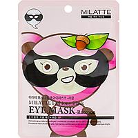 Питательная маска от морщин с муцином улитки Milatte Fashiony Black Eye Mask Raccoon 10 мл