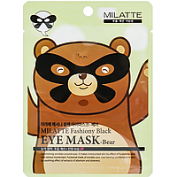 Маска от морщин для кожи вокруг глаз Milatte Fashiony Black Eye Mask Bear 10 мл (8809535260222)