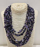 Кольє з натурального каменю Аметист., фото 2