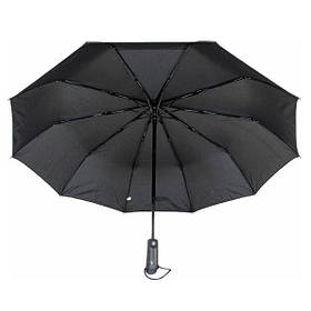 Зонт чоловічий автомат на 10 спиць Flagman Umbrella антиветер складаний 101 см якісний надійний Чорний N527