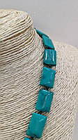 Кольє з натурального каменю Бірюза (прес)