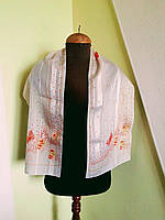 Нежный женский шелковый шарф с купонным рисунком "бабочки" Kaprizz