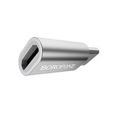 Перехідник Borofone BV4 Micro-USB на Type-C Сріблястий, фото 3