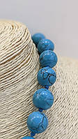 Намисто з натурального каменю Бірюза (прес)