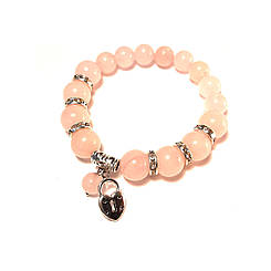 НАДІЯ, рожевий кварц. Браслет із натурального каменю