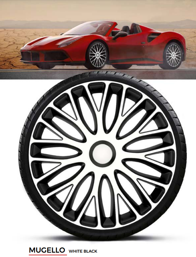 Ковпаки колісні Mugello White Black R14