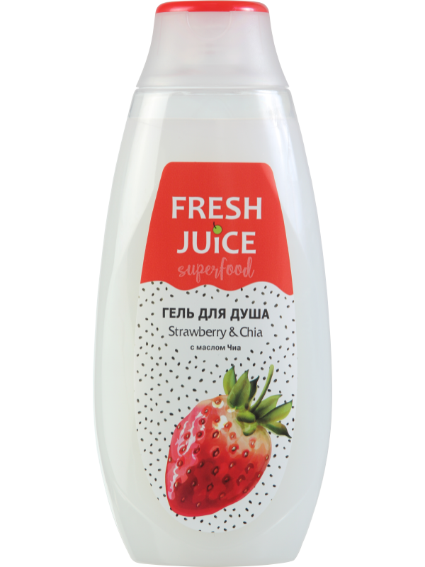 Гель для душу Superfood Strawberry & Chia 400 мл Fresh Juice