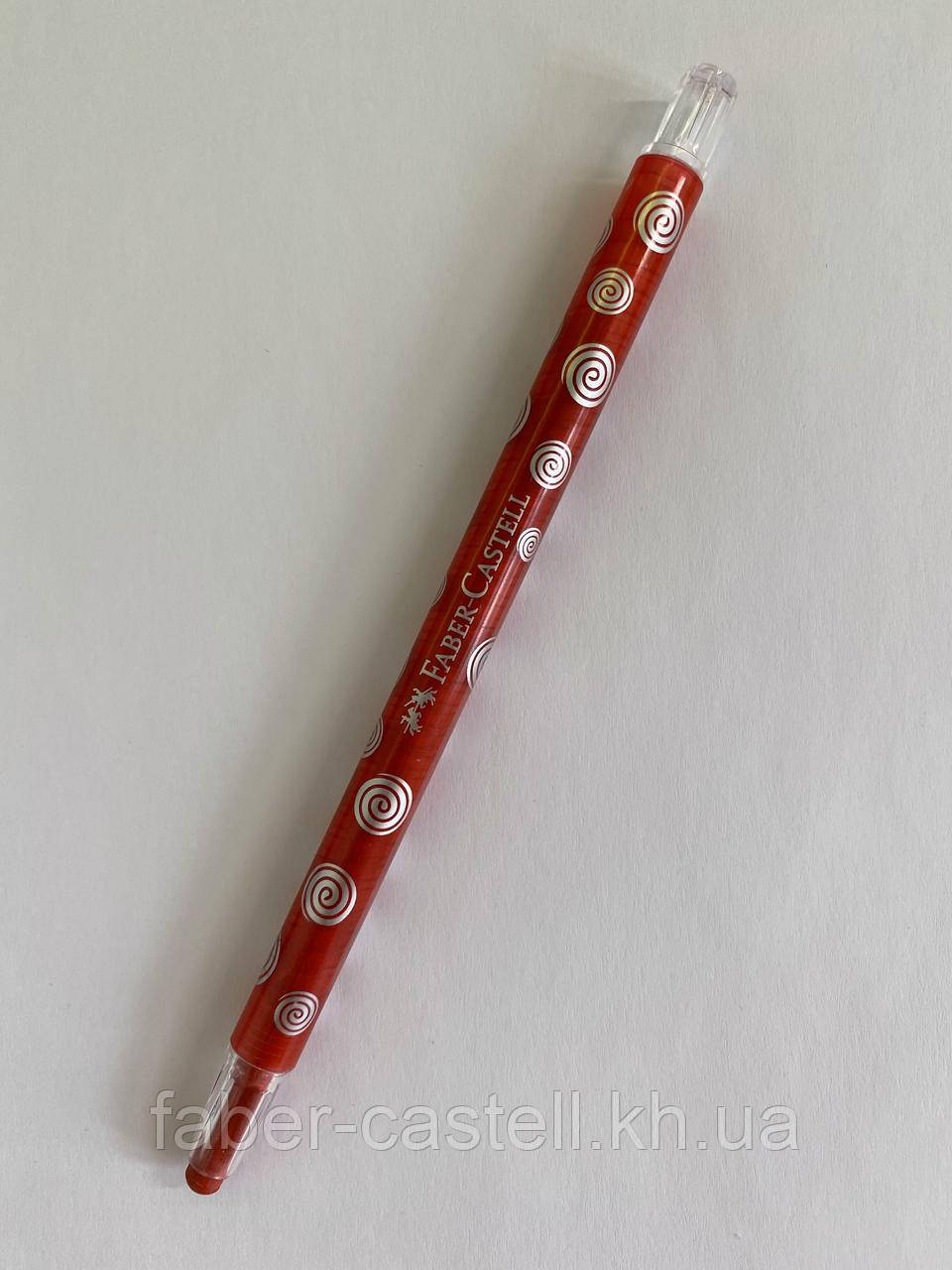 Крейда воскової викручуваної в пластиковому корпусі Faber-Castell колір червоний