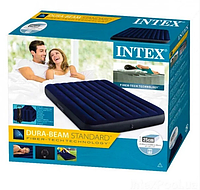 Надувний матрац Intex з подушками та насосом 203х152х25 см (68765)