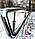 Огородження пандуса з нержавіючої сталі AISI 304, поручень Ø 42 мм, стійка Ø32 мм, 2 ригелі Ø12 мм, Кагарлик, фото 8