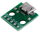 Перехідник micro USB DIP 5pin 2.54 мм, фото 2