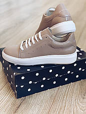 Жіночі шкіряні кеди Ditas Бежеві 41р., фото 2