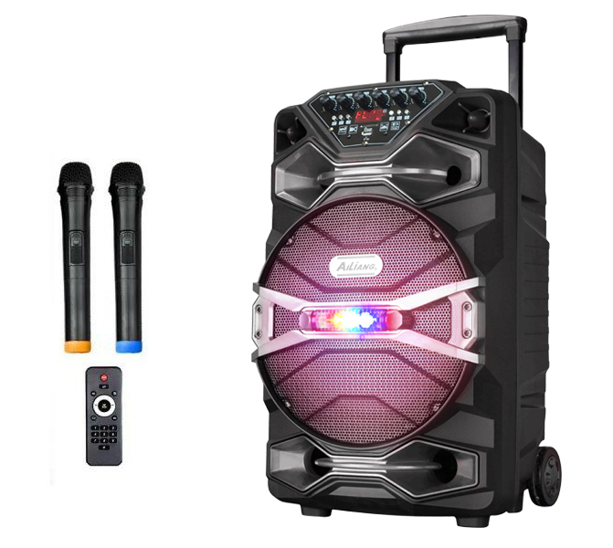 Колонка акумуляторна Ailiang U1318 з радіомікрофонами (200W/USB/BT/FM)