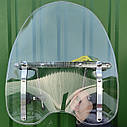 Лобове скло для мотоцикла з вирізом під фару з металевою П-подібною рамкою, фото 3