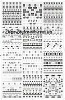 Наклейки для дизайну манікюру, малюнки в асортименті. чорні