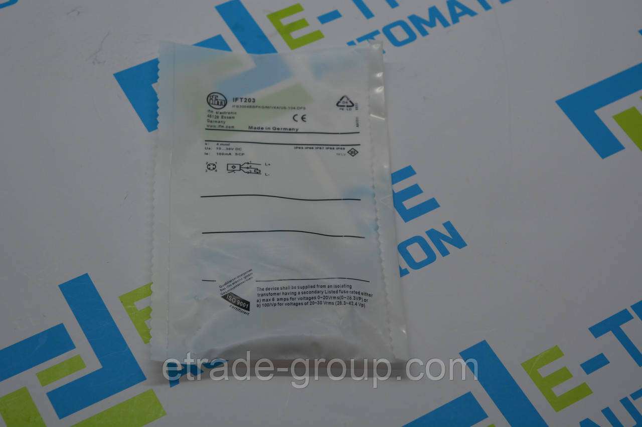 Індуктивний датчик IFT203 IFB3004BBPKG/M/V4A/US-104-DPS