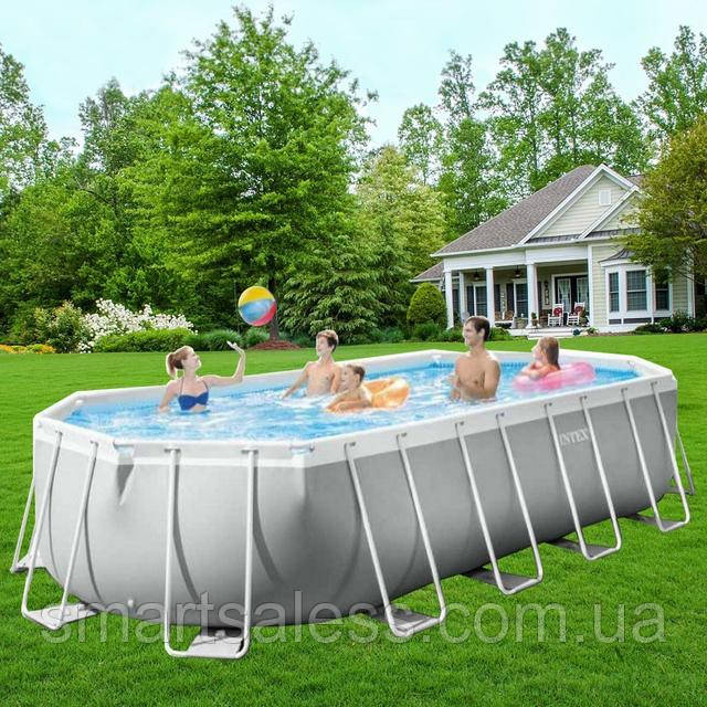 Каркасний басейн Intex 610 x 305 x 122 см (5г/год) з насосом, сходами ...