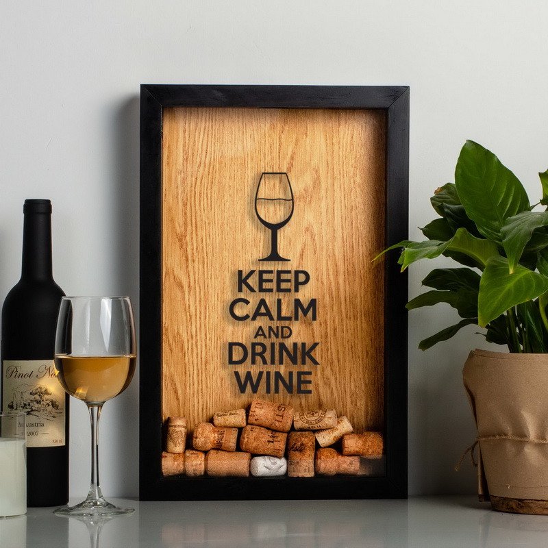 Рамка для винних пробок "Keep calm"