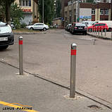 Зйомний паркувальний стовпчик нержавіючий з замком 50см (75см) СТ-02-М, фото 2