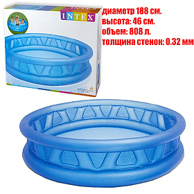 Дитячий надувний басейн Intex 58431 в коробці 808л розмір 188*46 см