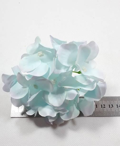 Голубая гортензия 12см -искусственный цветок(головка) - фото 2 - id-p1358903369