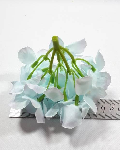 Голубая гортензия 12см -искусственный цветок(головка) - фото 3 - id-p1358903369