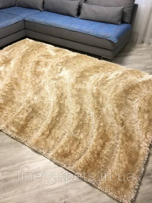 Ворсистий бежевий килим THERAPY 2228B p.beige, фото 1