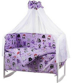 Набір постільної білизни в дитяче ліжечко 9в1: захист, ковдра, подушка, простирадло