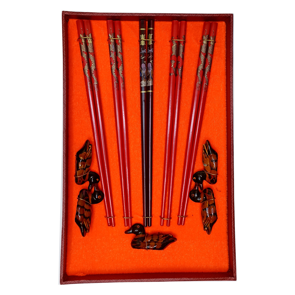 Палички для їжі у футлярі 4+1 пари З дефектом