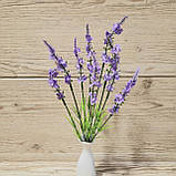 Гілка з дрібними листочками та бузковими квітами — (куст 8 гілок), фото 2