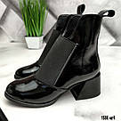 Жіночі чорні лакові черевики демі, останній розмір 36 р-р, фото 4