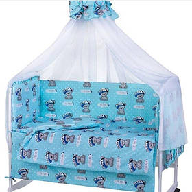 Набір постільної білизни в дитячу ліжечко 9в1: захист, ковдра, подушка, простирадло