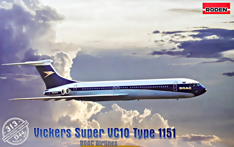 Пластикова модель 1/144 Roden 313 Vickers Super VC10 Type 115, фото 1