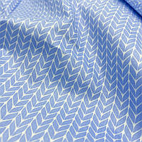 Сатин "Дрібна косичка на блакитному" 160, фото 4