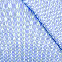 Сатин "Дрібна косичка на блакитному" 160, фото 2