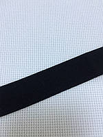 Косая бейка стрейч, черная 20 мм матовая